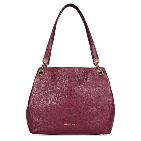 michael kors tasche raven oxblood|Raven Logo Shoulder Bag .